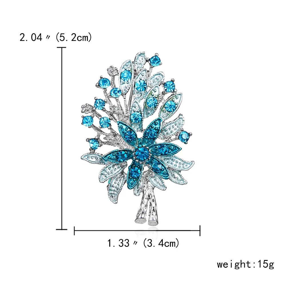 Rinhoo, брошь в виде цветка, wo, мужская, брошь, букеты из булавок, кристалл, свадебное ювелирное изделие, подарок, растение, простая, два цвета, броши