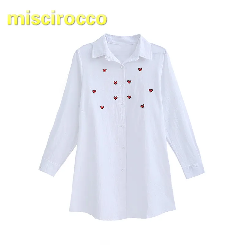 

Maternity Clothes Cotton Pregnant Woman Shirt Long Sleeve Shirt Big Size Red Heart Embroidery Clothing Women Spring Clothes