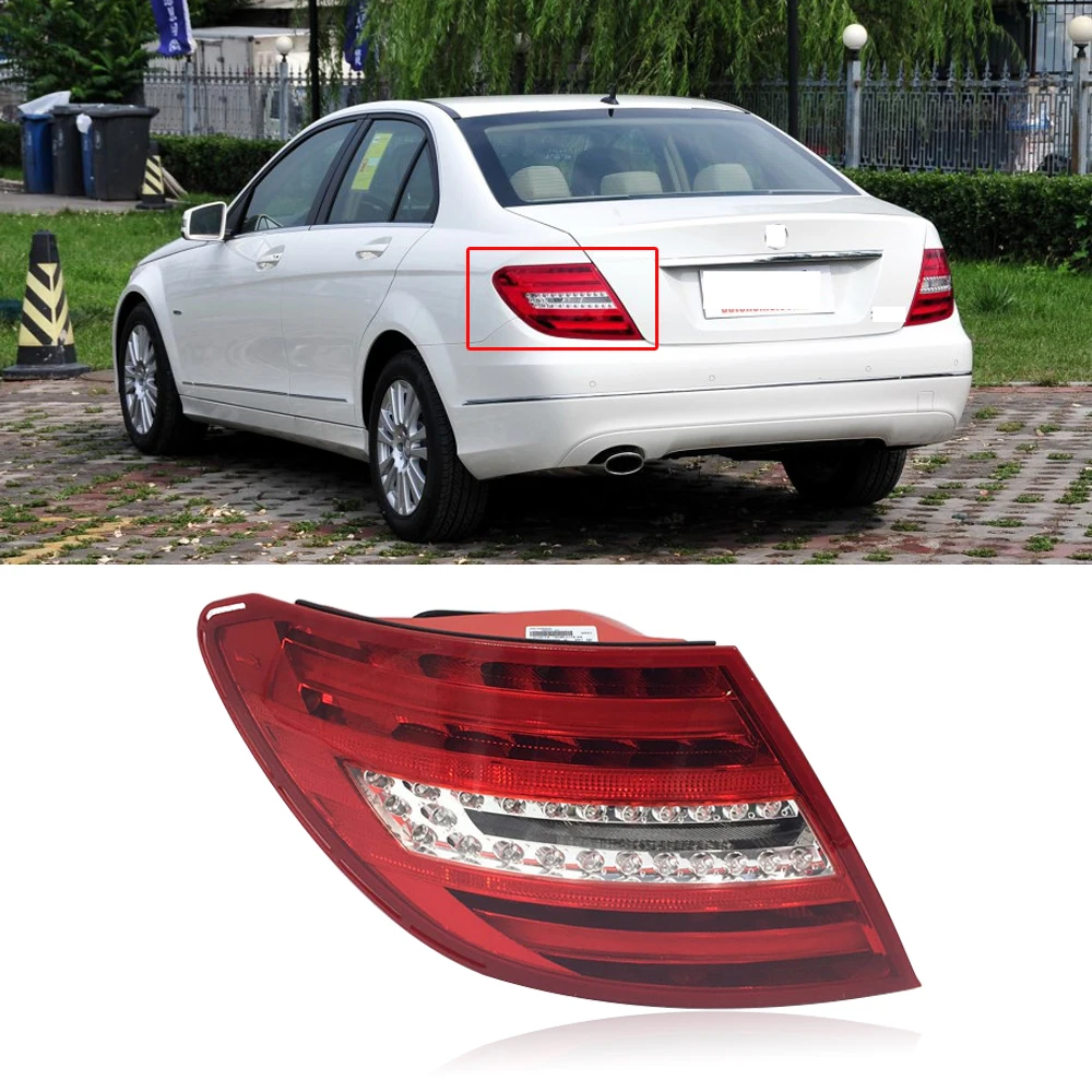 

CAPQX For Benz C Class W204 C180 C200 C220 C250 C260 C280 C300 2012-2014 Rear LED Brake Light Tail Light taillight head lamp