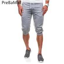 Летние Фитнес бег Шорты брюки Костюмы модные доска Шорты теленок-Длина дышащая тренировка для бегунов Шорты для Для мужчин A14