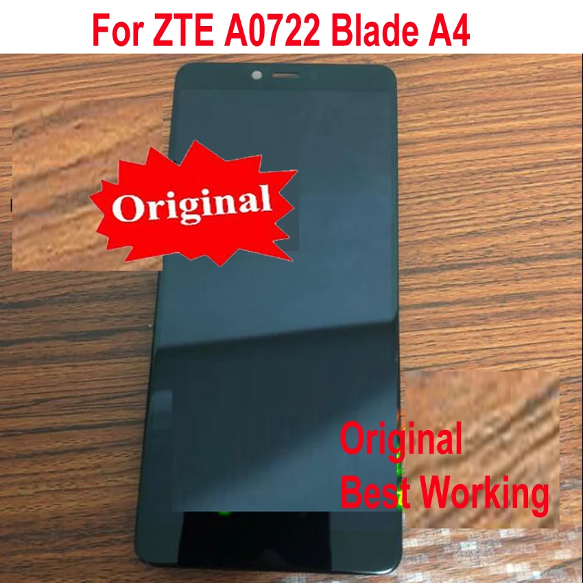 

Original Best Working LCD Display Touch Screen Digitizer Assembly Sensor with Frame For ZTE A0722 Blade A4 5.45" Phone Parts