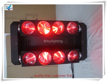

4pcs/lot Flex beam k8 8x10w rgbw spider moving head beam led 80w with flight case