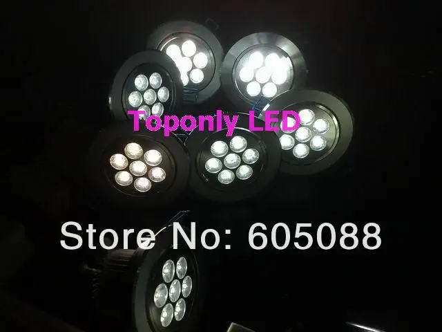 

7w epistar led ceiling down lamp 7x1w led recessed spotlight AC85-265v color white 3 year warranty 100pcs/lot 2018 promotion