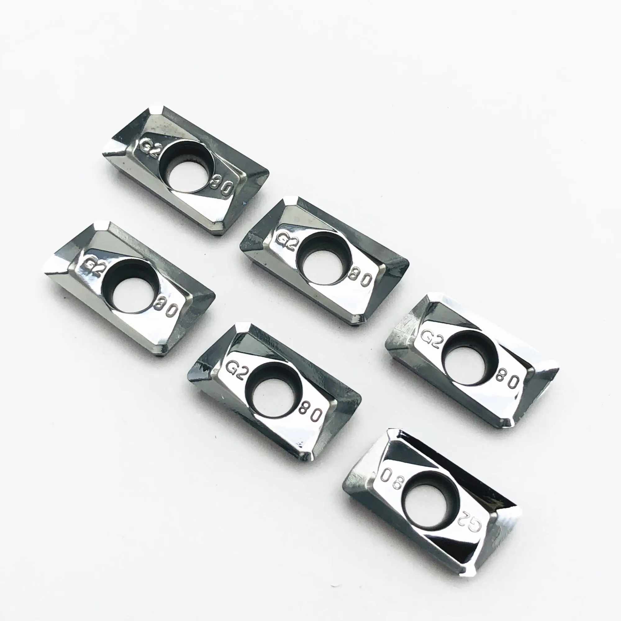 10PCS aluminum alloy blade APKT1604 G2 H01 stainless steel aluminum car blade cermet aluminum alloy lathe tool CNC machine tool
