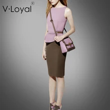 Summer new fashion, self-cultivation in the long, fake two dresses, Europe and America high-end