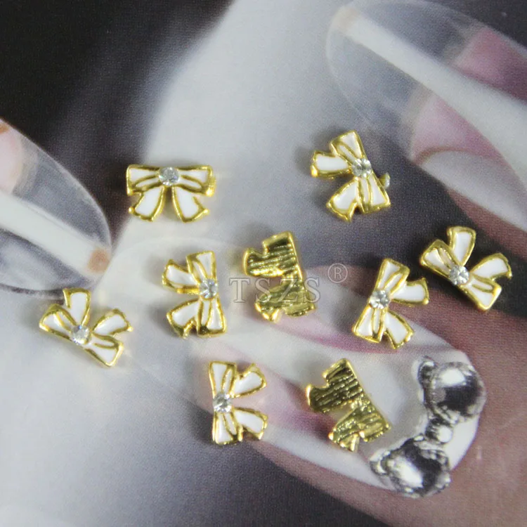 10 قطعة/الوحدة اليابانية DIY مجوهرات أظافر إمدادات زهرة القوس عالية الكعب زجاجة عطر 3D سحر سبيكة مسمار الفن زينة