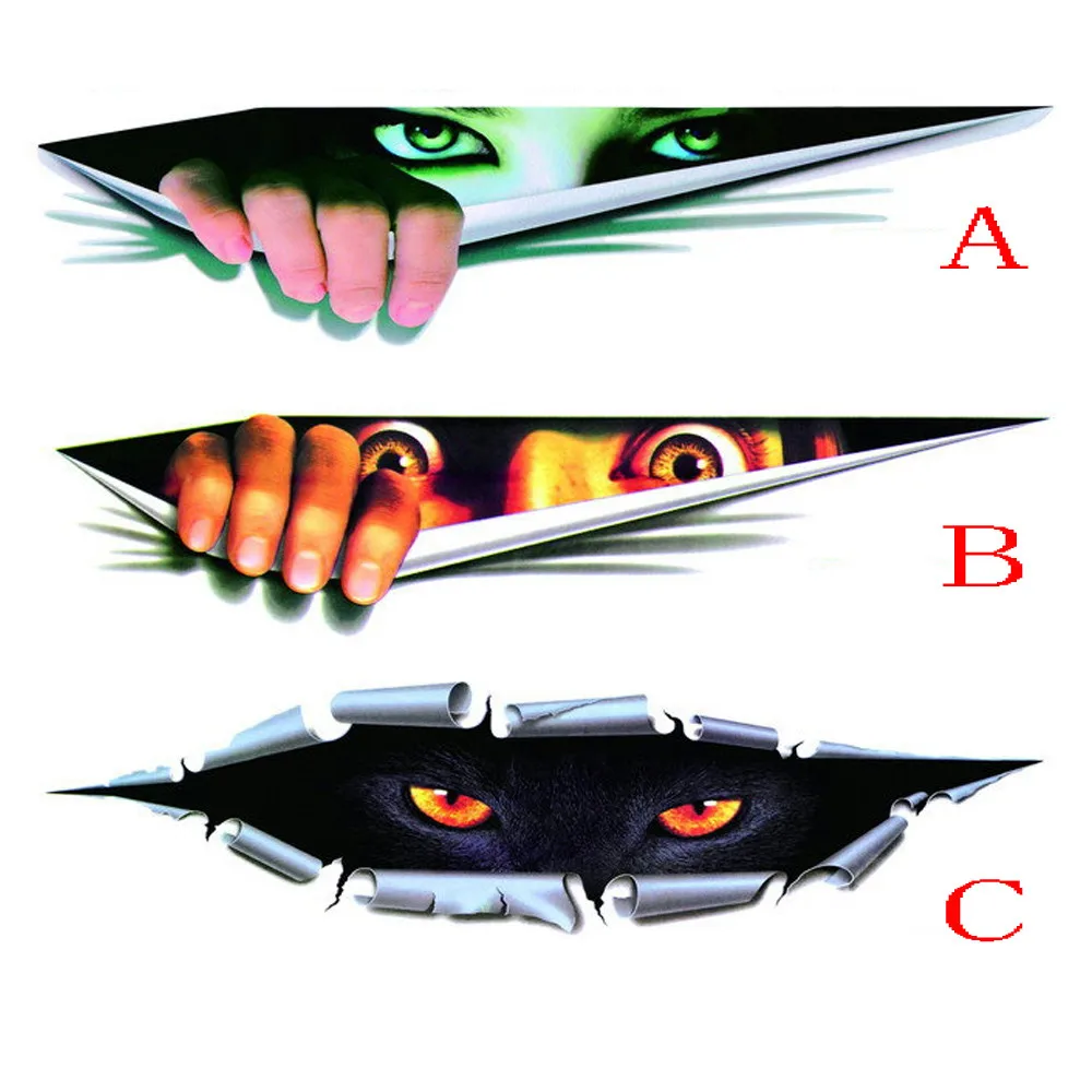 

New Car Stickers Happy Halloween Car Wall Home 3D Sticker Mural Decor Decal Removable Terror New Auto Decoration Accessories