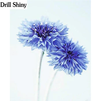 

Cornflower Diamond Embroidery 3D squareDiamond Painting Cross Stitch Kits Blue Flower DIY Diamond Mosaic Home Decor fc378