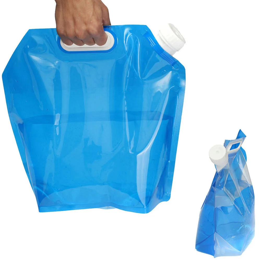 5L PE المياه حقيبة ل المحمولة للطي تخزين المياه رفع حقيبة للتخييم التنزه بقاء الترطيب تخزين المثانة 30*32.5 سنتيمتر