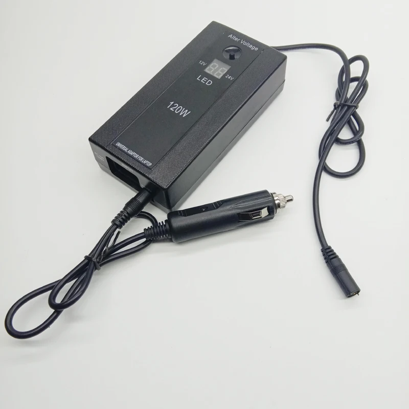 12-24 в 120 Вт DC USB порт светодиодный дисплей автомобильное зарядное устройство Регулируемый блок питания набор адаптеров 8 съемные заглушки для ноутбука