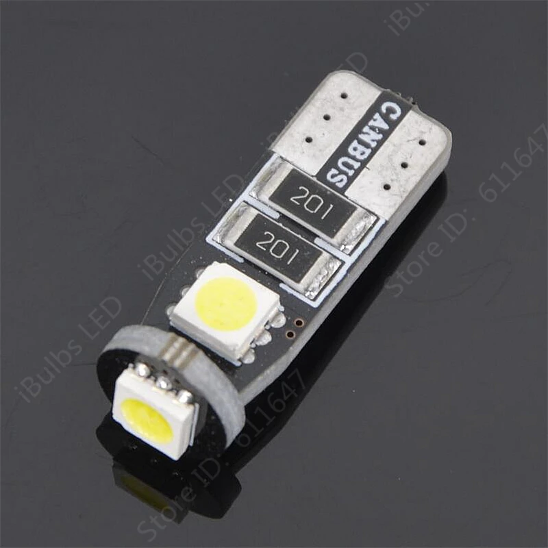100 шт. Лидер продаж T10 светодиодный 168 194 W5W 3 5050 SMD Canbus Error Free Авто AC/DC 12 V светодиодные Габаритные огни Габаритные фары
