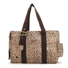 Коричневый леопард нейлон ткань Pet переноска для собак Сумка с хлопковой бретели для нижнего белья Мода маленький щенок товары собак