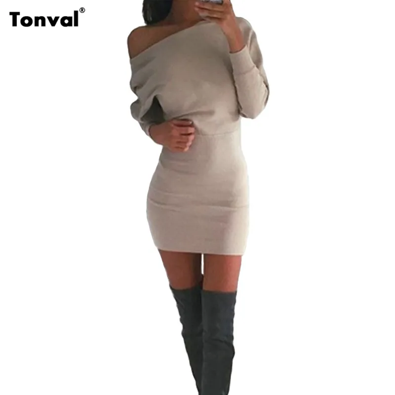 Tonval font b Sexy b font One Shoulder font b Dress b font font b Women Tonval font b Sexy b font One Shoulder font b Dress b font font b Women