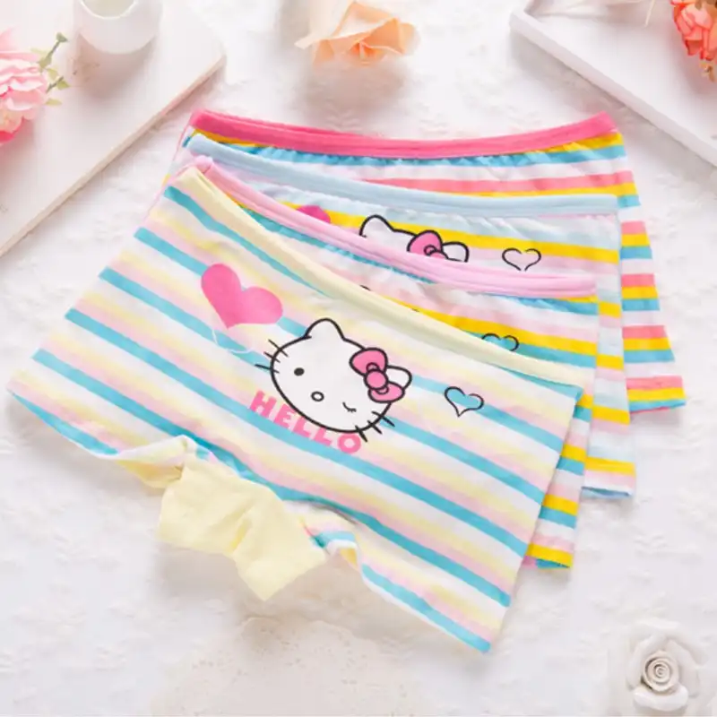 4Pcs/lot Children Girls Cotton Panties Pretty Lovely Cartoon printed
