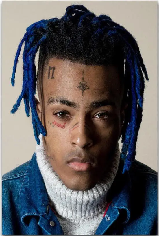 XXXTentacion реперская музыка ПЕВЕЦ звезда искусство настенный Декор Шелковый