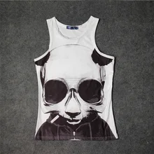 Для Panda Череп 3D принт Безрукавки для женщин дети Для мужчин Для женщин майка подростков хлопковая Футболка Свободные унисекс Гар Для мужчин t