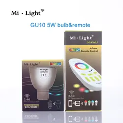 5 Вт milight GU10 RGB RGBW/WW светодиодные лампы затемнения светодиодные лампочки + 2.4 г Беспроводной сенсорный РФ пульт дистанционного управления для