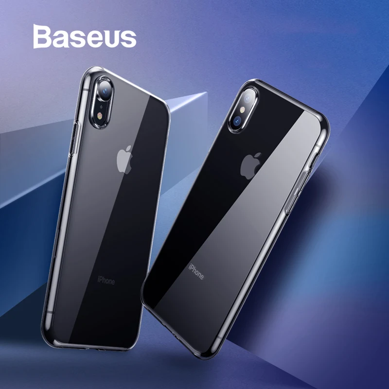 Baseus رقيقة جدا شفافة حقيبة لهاتف أي فون Xs Xs ماكس XR 2018 الفاخرة لينة سيليكون الغطاء الخلفي ل فون Xs Xs ماكس حالة