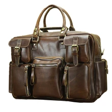female men’s pull up Nubuck genuine cowhide leather big size travel crossbody Shoulder messenger laptop shopping capacity Bags