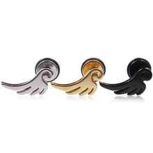 New Arrival Korean Fashion Ear Piercing Earring Stainless Steel Wing Stud Earring For Women