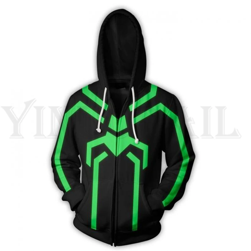 

Men and Women Zip Up Hoodies Spiderman 3d Print Hooded Jacket Mravel Movie Superheroes Sweatshirt Costume Harajuku Streetwear