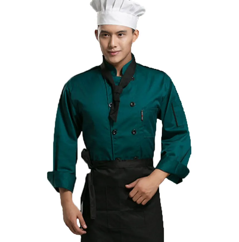green chef jacket