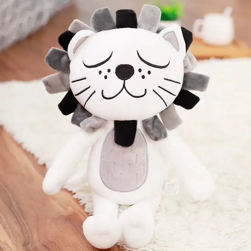 Lion head pillow cat child pacification plush toy doll home children room decoration doll 40cm