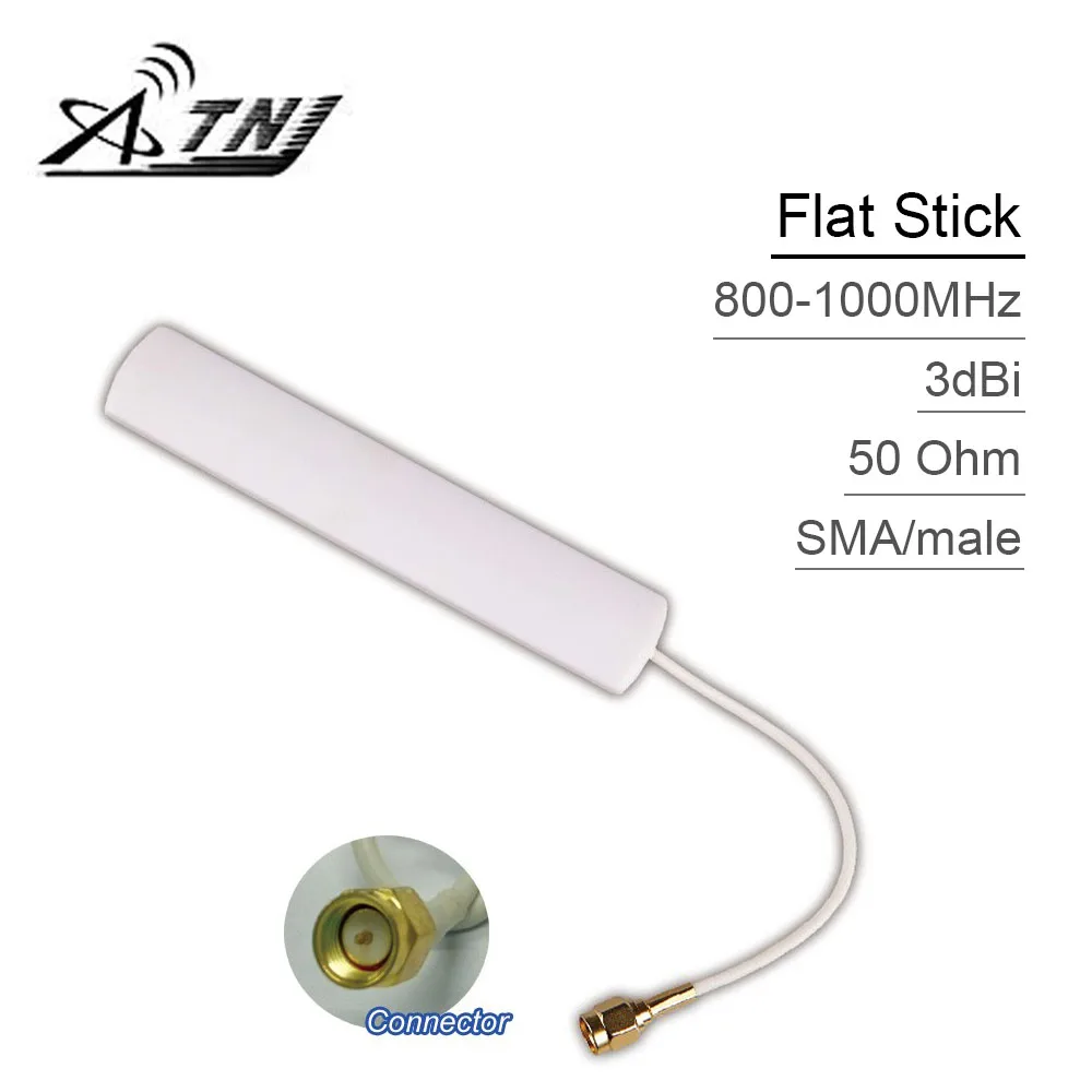 

ATNJ Outdoor Flat Stick Antenna For GSM 2G 3G Signal Booster Work For Signal Repeater 3 dBi Gain 800-1000 mhz
