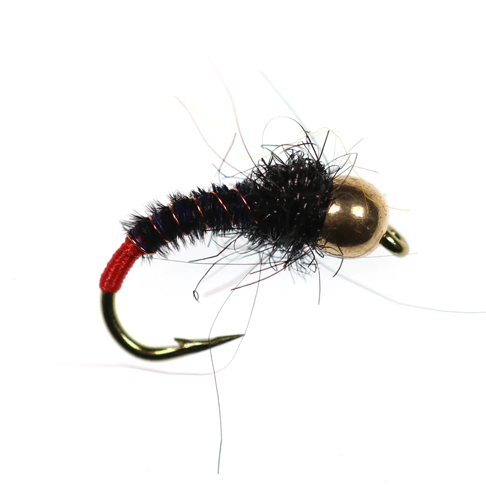 Bimoo 6 шт. #12 Bluegill Crappie Panfish Perch Радужная Форель Caddis металлические латунные бусины с