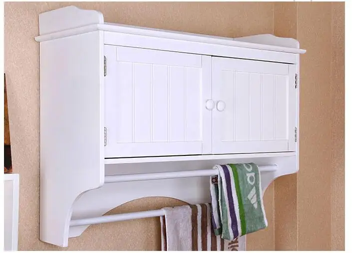 The bathroom ark. The balcony wall cabinet. Store content ark. towel rack.