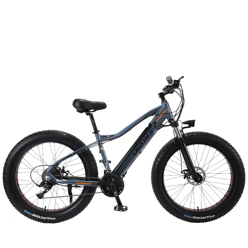 350W LAUXJACK Fatbike Фэтбайк Электрический велосипед алюминиевая рама 27 скоростей механические тормоза 26"x4.0 колеса электровелосипед электрофэтбайк - Цвет: 350W