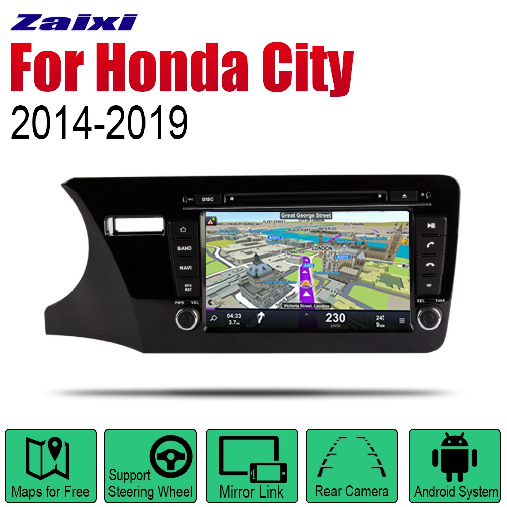 

Android Car Radio Stereo GPS Navigation For Honda City 2014~2019 Bluetooth wifi 2din Car Radio Stereo Multimedia Player Audio