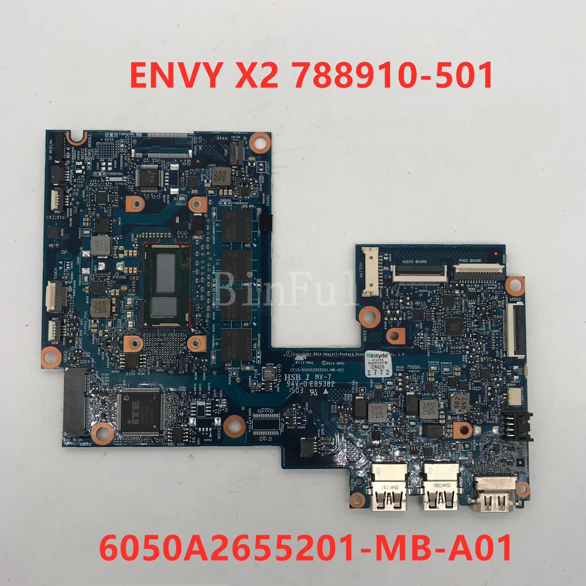 Материнская плата для ноутбука HP 15-C 15T-C0 783115-501 783115-001 788910-501 6050A2655201-MB-A01 W/SR216 M-5Y70 CPU 100%