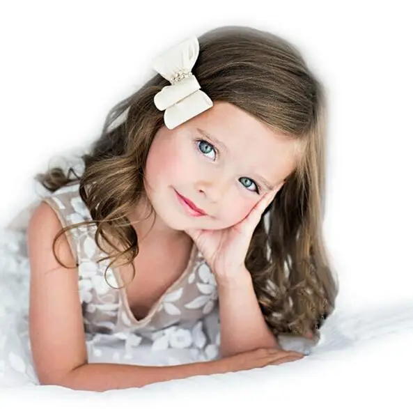 

16 Colors Newborn Satin Hair Flower Bows with Rhinestone Buttons Baby Boutique HairBows/Hairclips Girls Hair Accessories