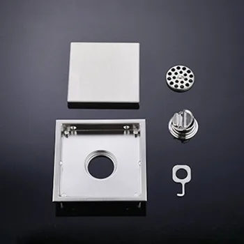 

Practical Bathroom Odor-resistant Floor Drain Cover Square Shape Stainless Steel Shower Floor Grate Drain Linear Floor Drain