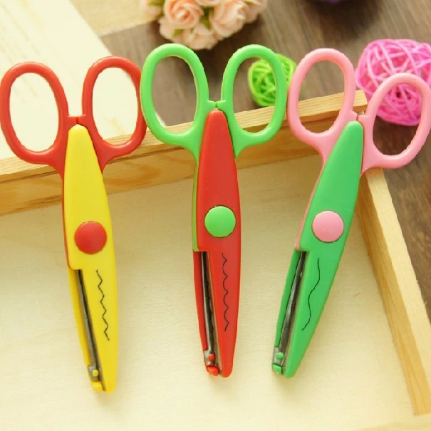 6 Pcs/lot Cute Kids Diy Decorative Craft Scissors For Paper Fabric Tape  Cutting Photo Album Scrapbooking Design Cutter School - Scissors -  AliExpress