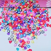 10000 шт фимо фрукты Ломтики Полимерная глина наклейки для ногтей мягкие керамические украшения ногтей, животное, сердце, Рождественская серия DIY