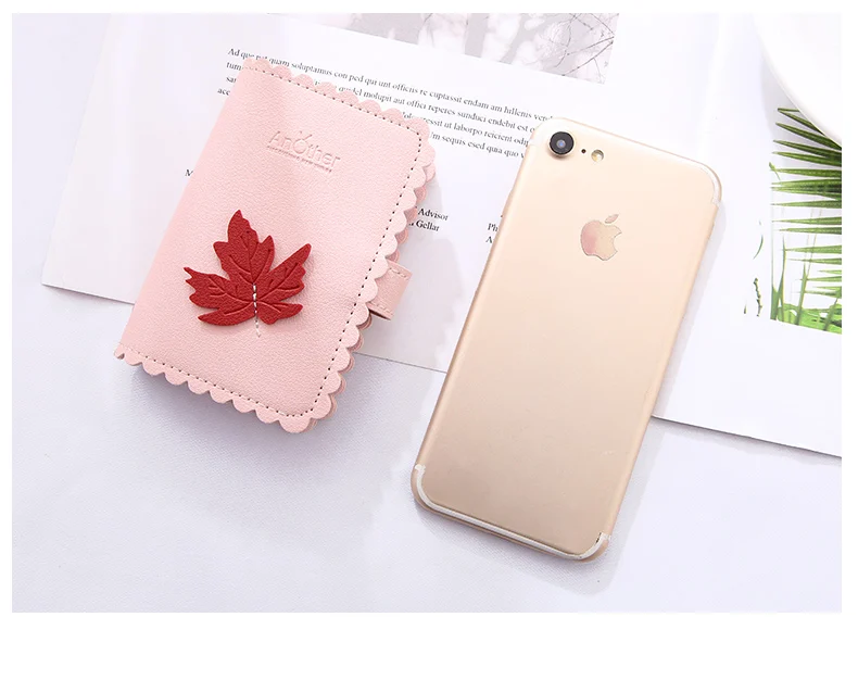 New Fashion and Simplicity Leaves 24 Slots Business Card Case Passport Cover Credit ID Bank Card Holder Wallet For Women