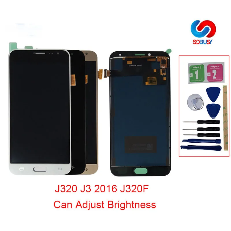 

LCD Replacement For Samsung Galaxy J3 2016 J320 J320F J320H LCD Display Touch Screen Digitizer Assembly with Brightness Control
