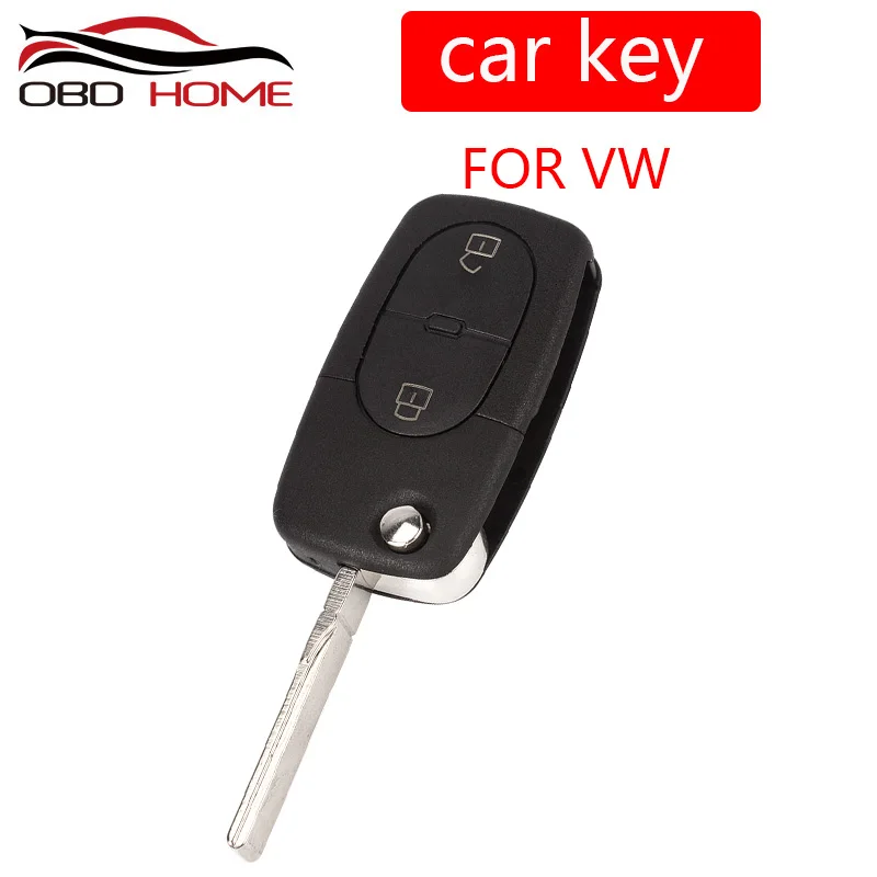 Чехол для автомобильного ключа пульта 2 кнопки VW Volkswagen Golf 4 5 6 Passat B5 B6 Polo камера Bora