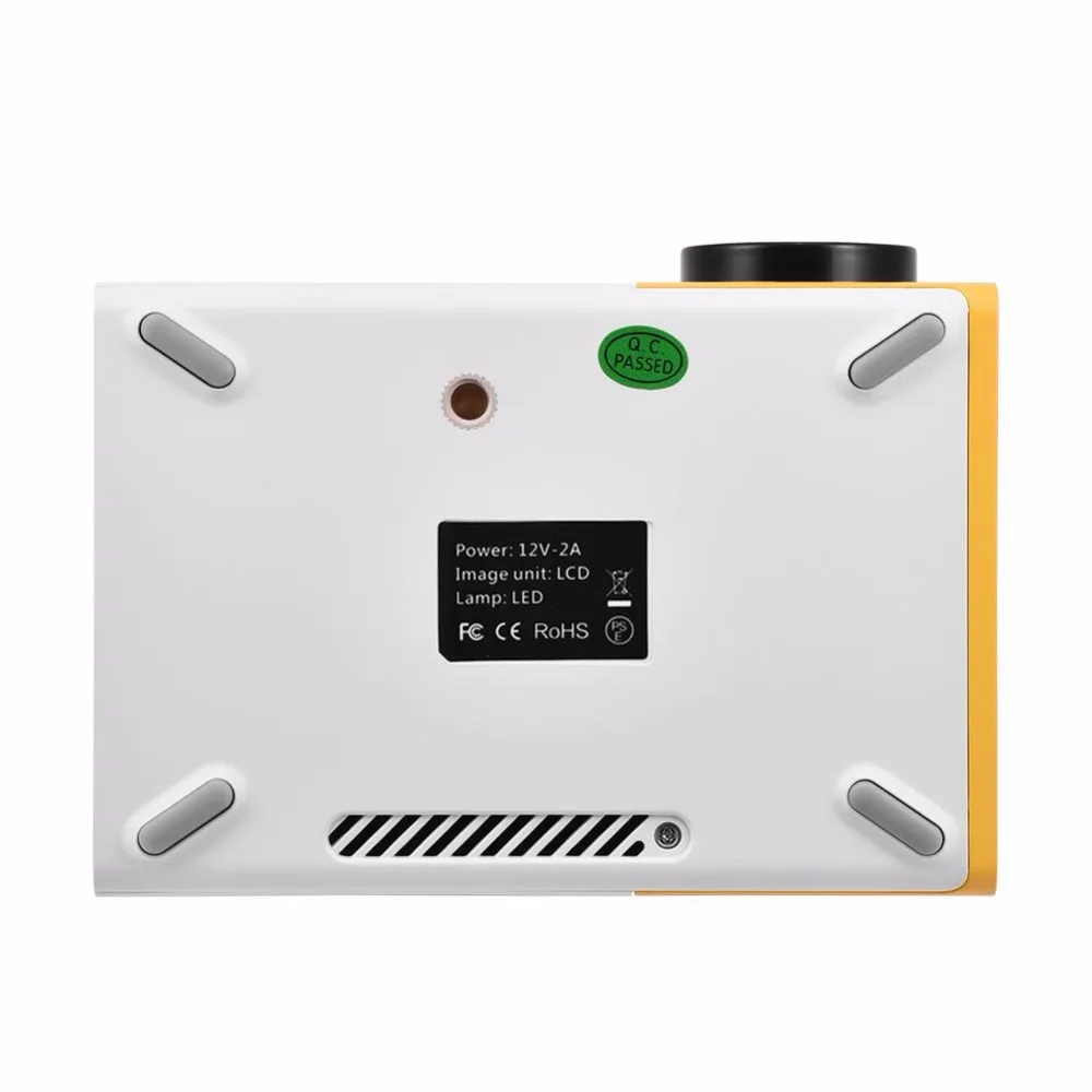 Светодиодный видеопроектор мини-проектор Поддержка 1080 P Мини Портативная звуковая система для ПК ноутбук IPhone Android телефон домашний кинотеатр