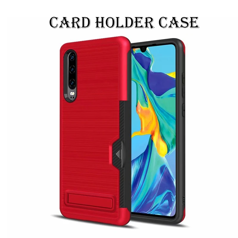 Ультра тонкий для задней панели с подставкой Чехол huawei P30 Pro карты чехол зажимом