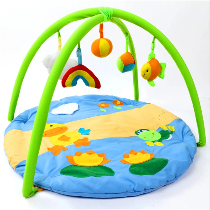 

Baby Crawling Play Mat Thickness 95x95CM Padded Cotton Play Blanket Fitness Frame Cute Toys Game Pads for Infants Home Portable