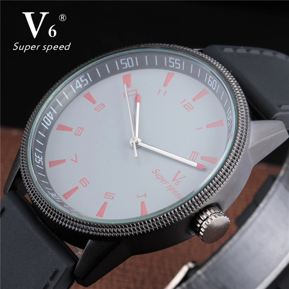 

Relojes Hombre New Fashion Military Stylish V6 Brand Mens Army Sport Clock Rubber Band Men Male Luxury Quartz Watches