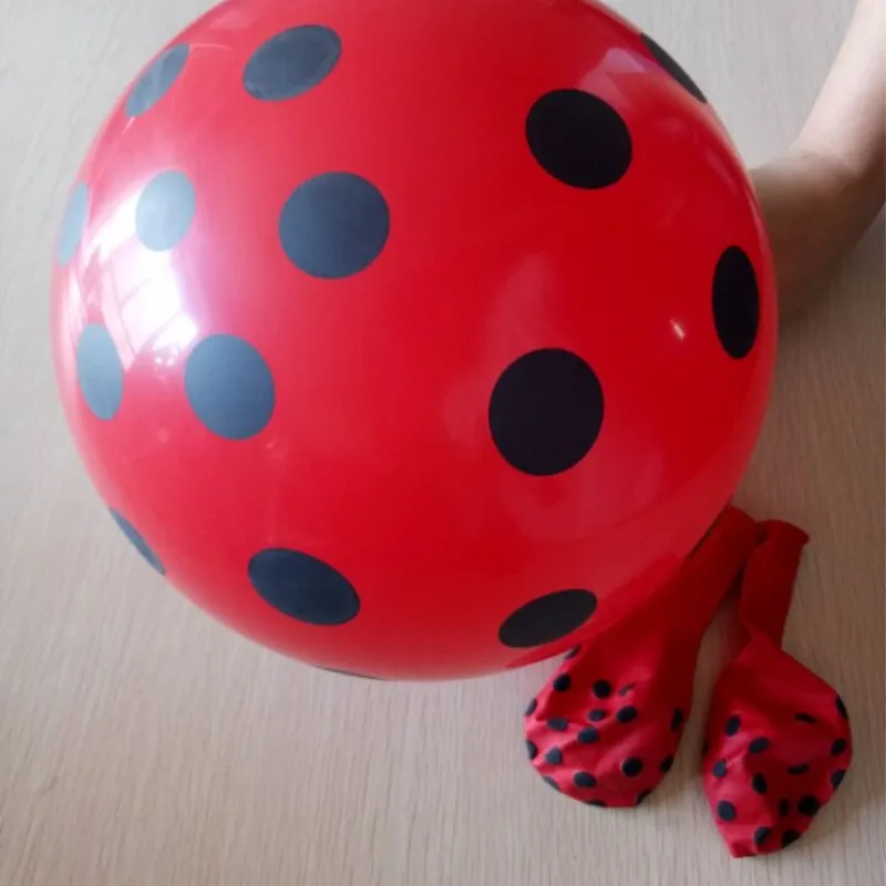 

Hot air ball latex balloons 50pcs 12inch 2.8g red black dot baloons happy birthday party decorations adult wedding supplies
