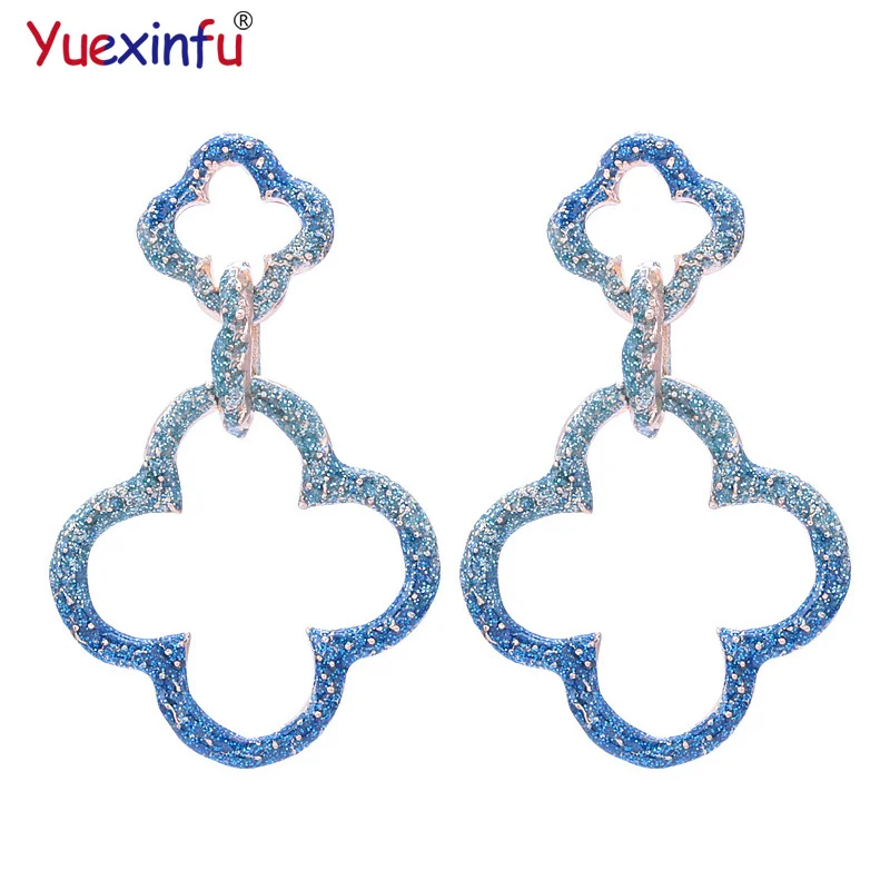 

Yuexinfu Cute Flash Many Color Drop Earrings For Women Girl Lovely Zinc Alloy Beautiful Drip Oil EAR Fashion Jewelry Wholesale