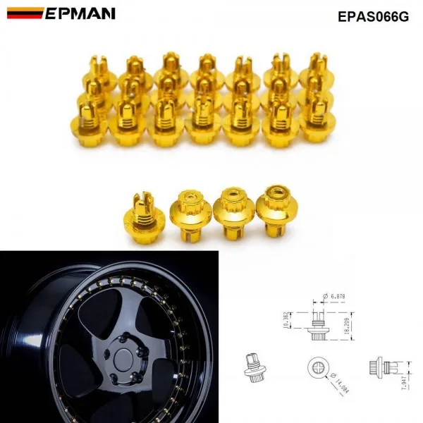 EPMAN-25 шт./лот Пластиковые обода губ Замена шип колеса заклепки/гайки для колеса крышки губ EPAS056G-AF EPAS066G-AF