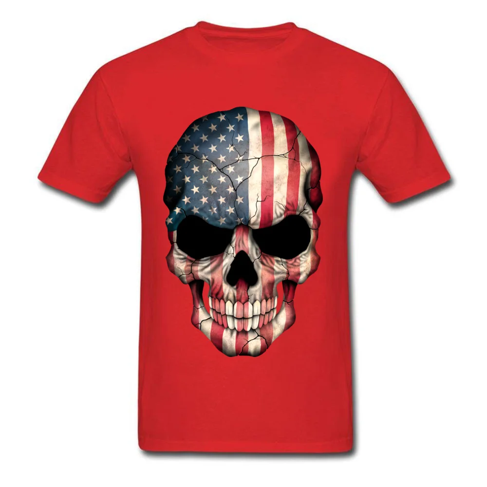 American Flag Skull_red