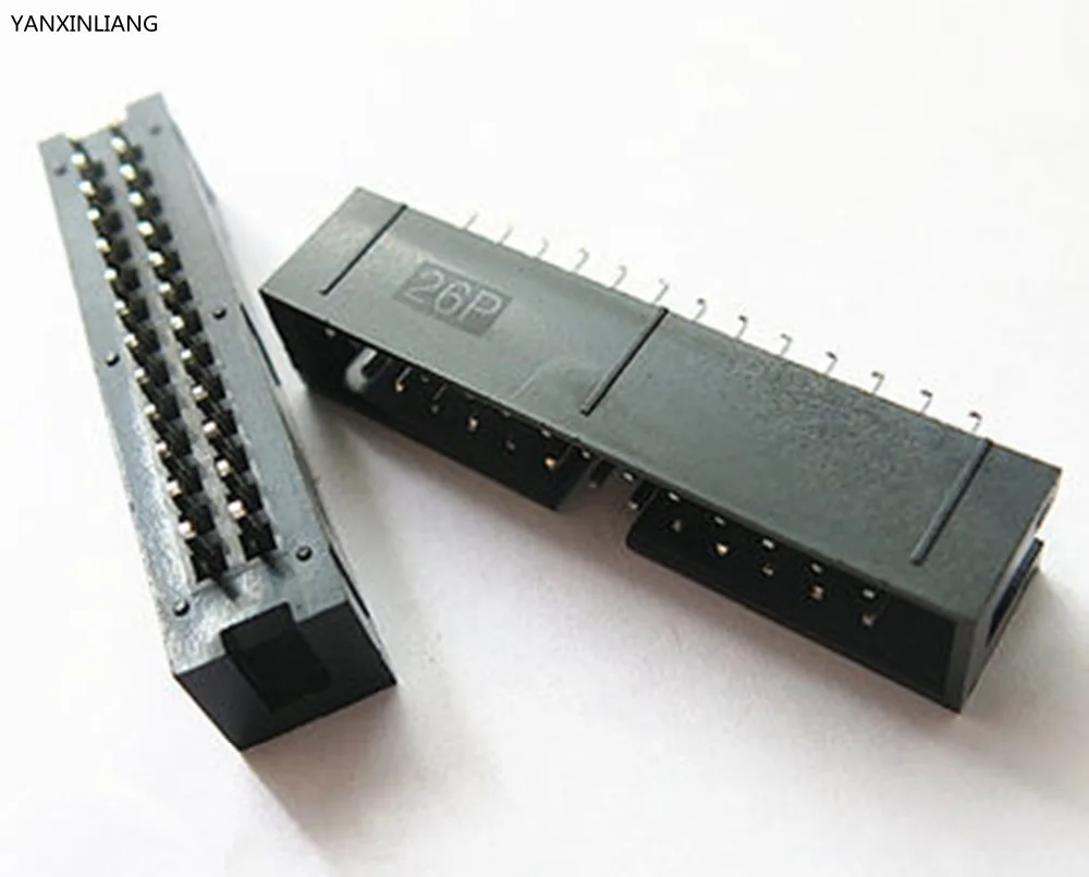 

20PCS Pitch 2.54mm 2x13Pin DC3 26 Pin Straight Male Shrouded PCB IDC Socket Box Header