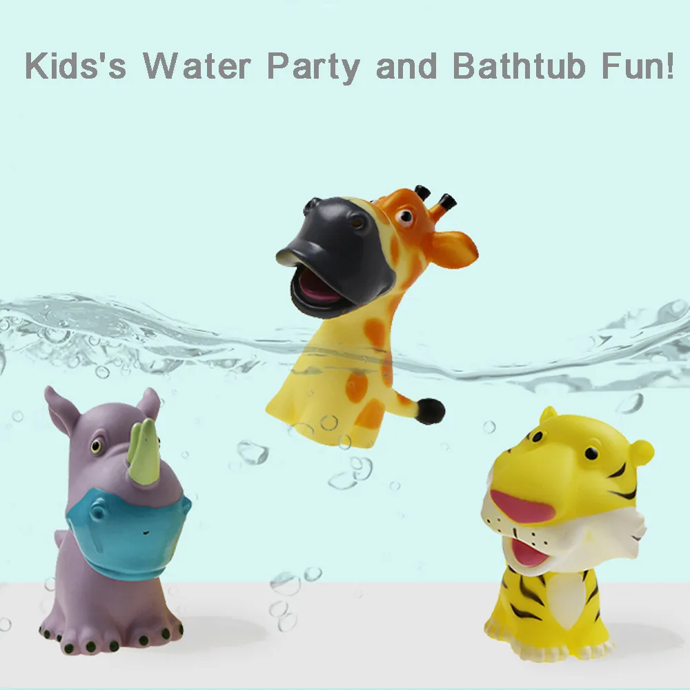 

Rubber Creatures Animals Water Toy Baby Bathroom Pool Bath Toy Accessory for Kid Children's products good-looking Bath toys